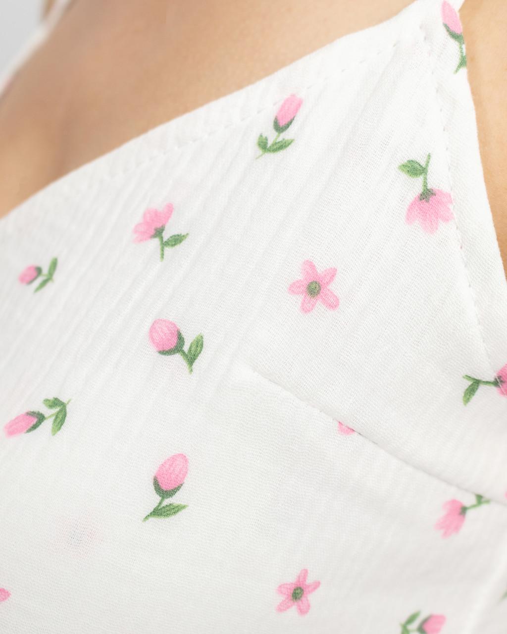 Піжама жіноча з мусліна майка та шорти Рожеві тюльпани (2107373337) - фото 7 Піжама жіноча з мусліна майка та шорти Рожеві тюльпани (2107373337) - фото 7