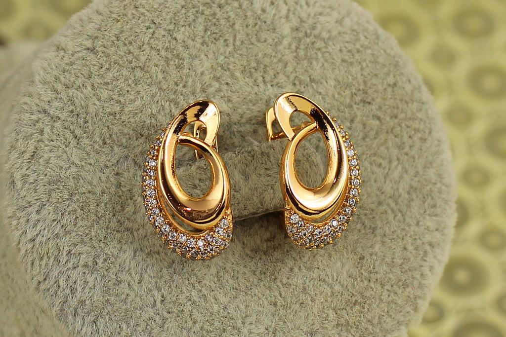 Серьги Xuping Jewelry Течение 1,8 см Золотистый (30472377)