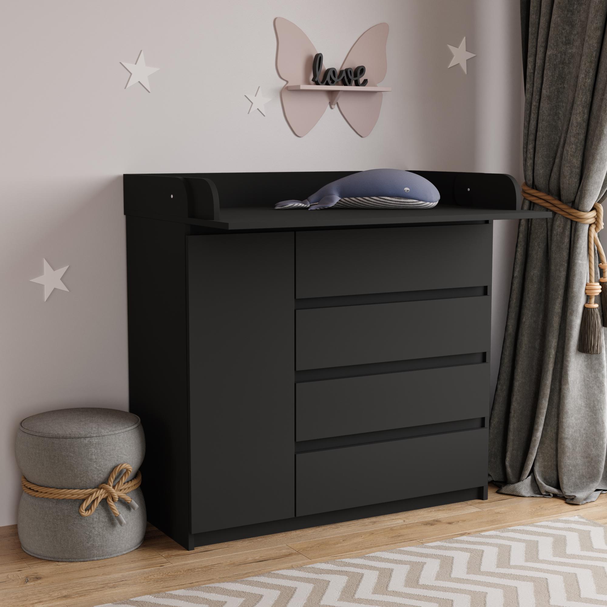 Пеленальний комод Furnigrade ПС-5 97х100х69,5 см Антрацитовый