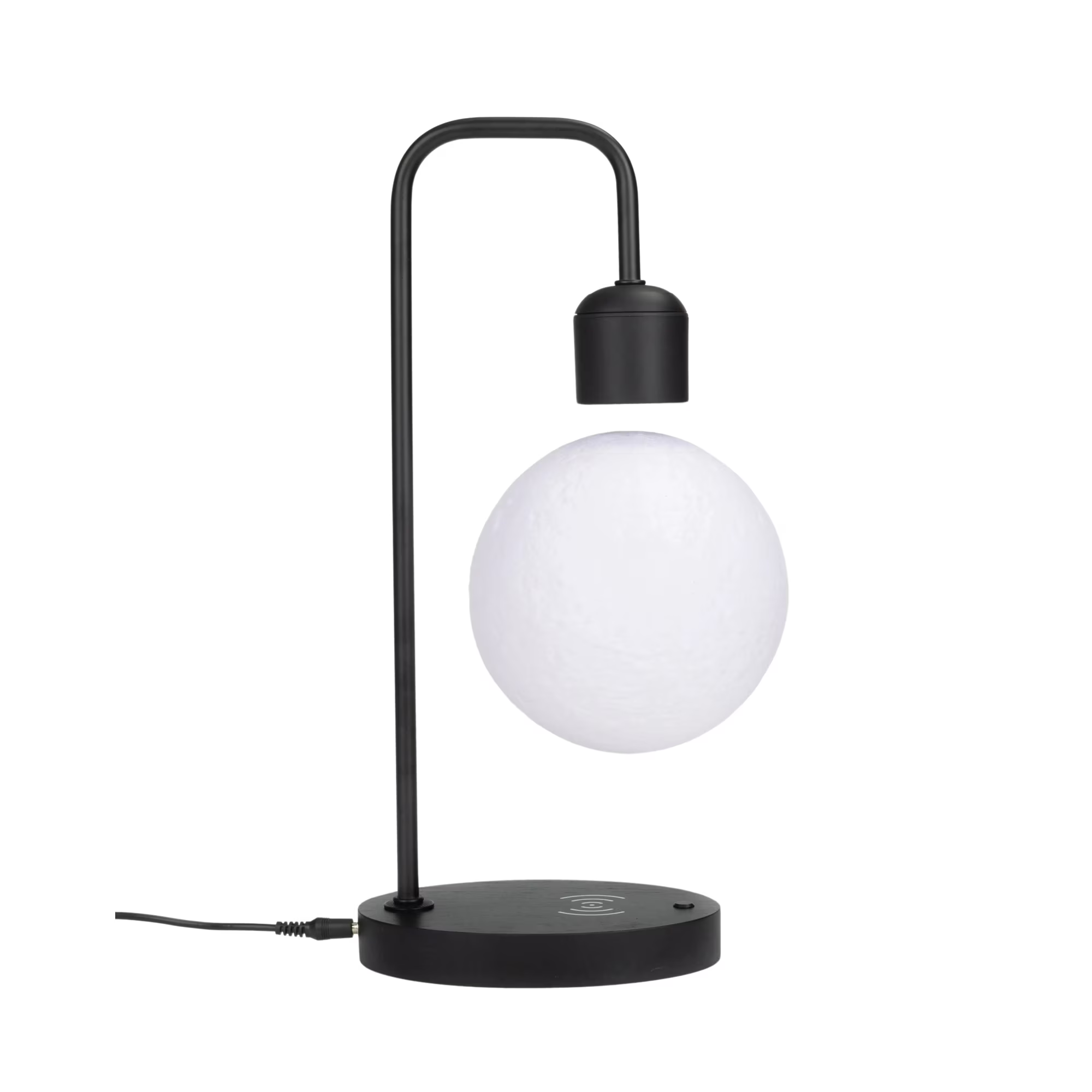 Лампа-ночник настольная левитирующая Луна 80-100 люмен с магнитной беспроводной зарядкой