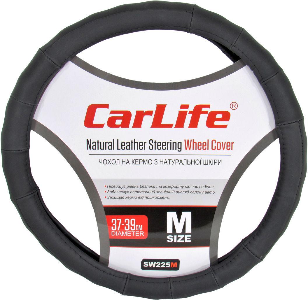 Чохол на кермо CarLife M 37-39 см Чорний (0345590) Чохол на кермо CarLife M 37-39 см Чорний (0345590)