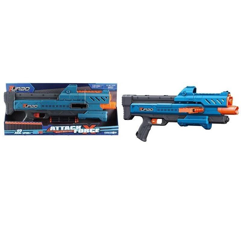 Автомат Turbo 12 мягких патронов/пулеметная лента Blue/Black (153400)