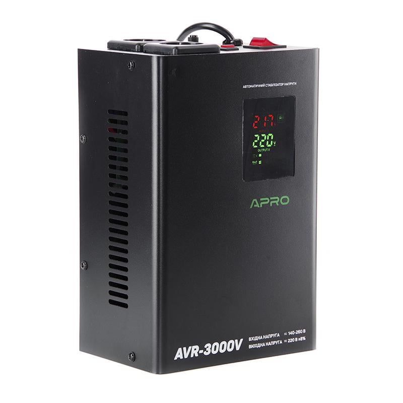 Стабілізатор напруги релейний Apro AVR-3000V підвісний (852022) - фото 3