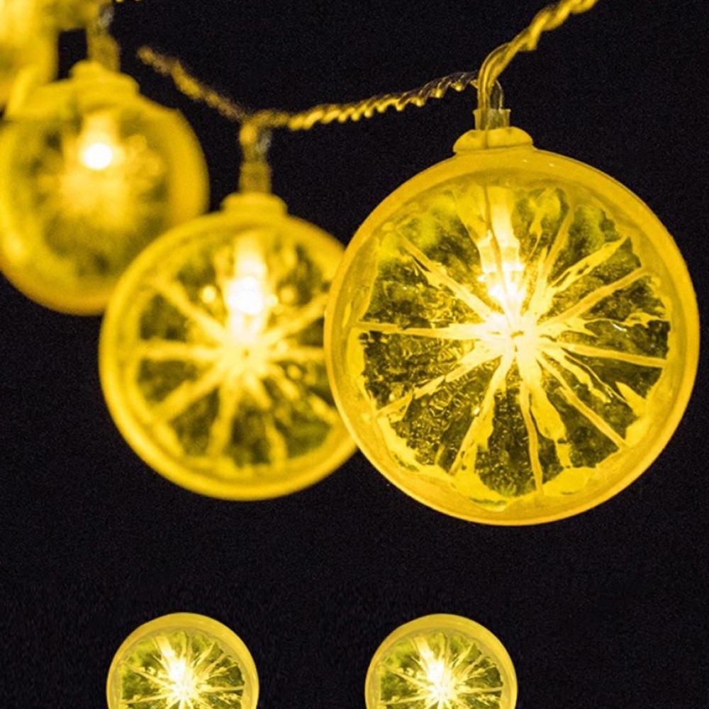 Гирлянда светодиодная новогодняя Лимоны 20 LED 7 м и переходник 220V IP44 Теплый белый - фото 4 Гирлянда светодиодная новогодняя Лимоны 20 LED 7 м и переходник 220V IP44 Теплый белый - фото 4