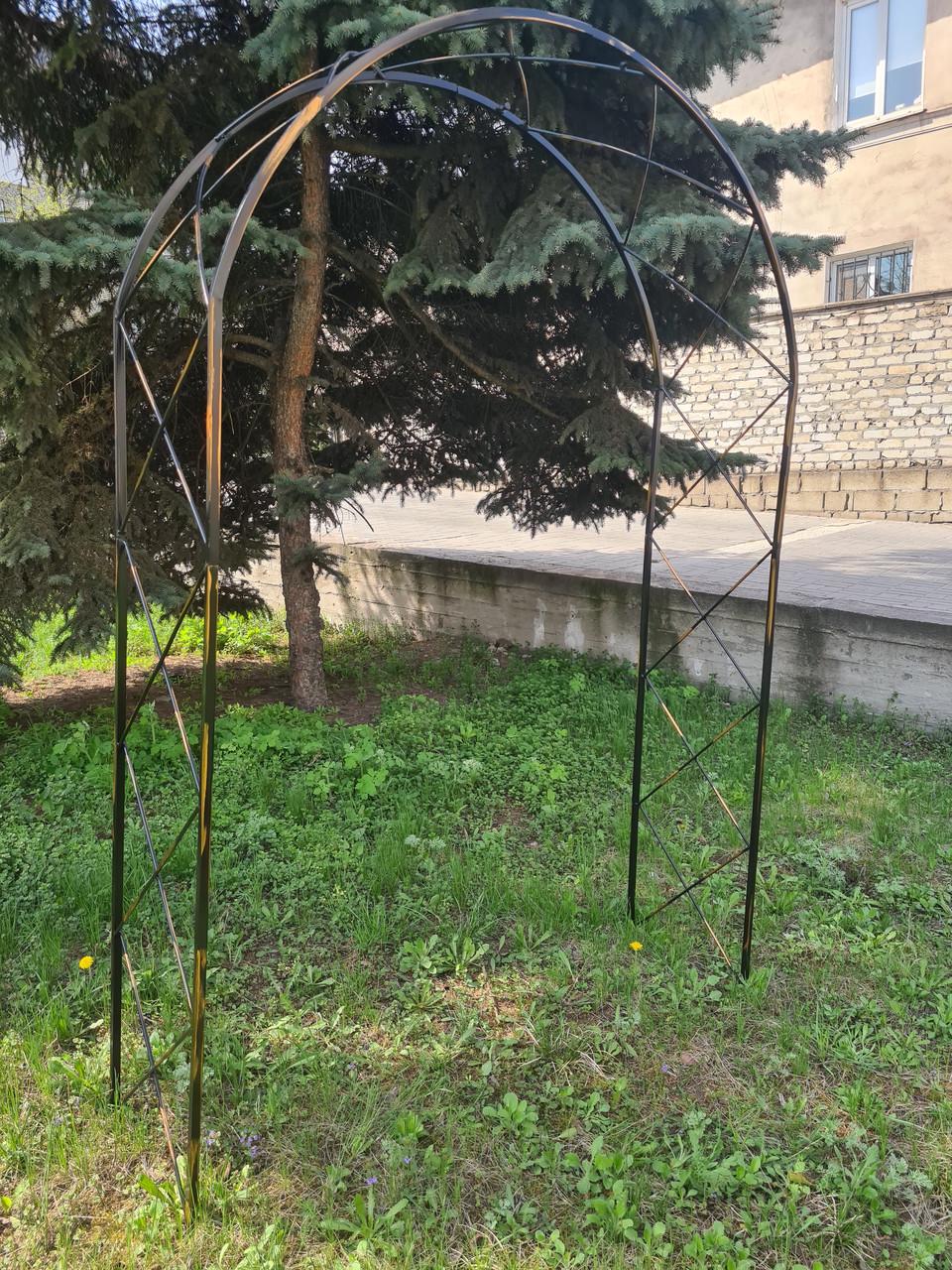 Арка садова одинарний Ромб кована металева 2х1,3 м (25442219) - фото 4