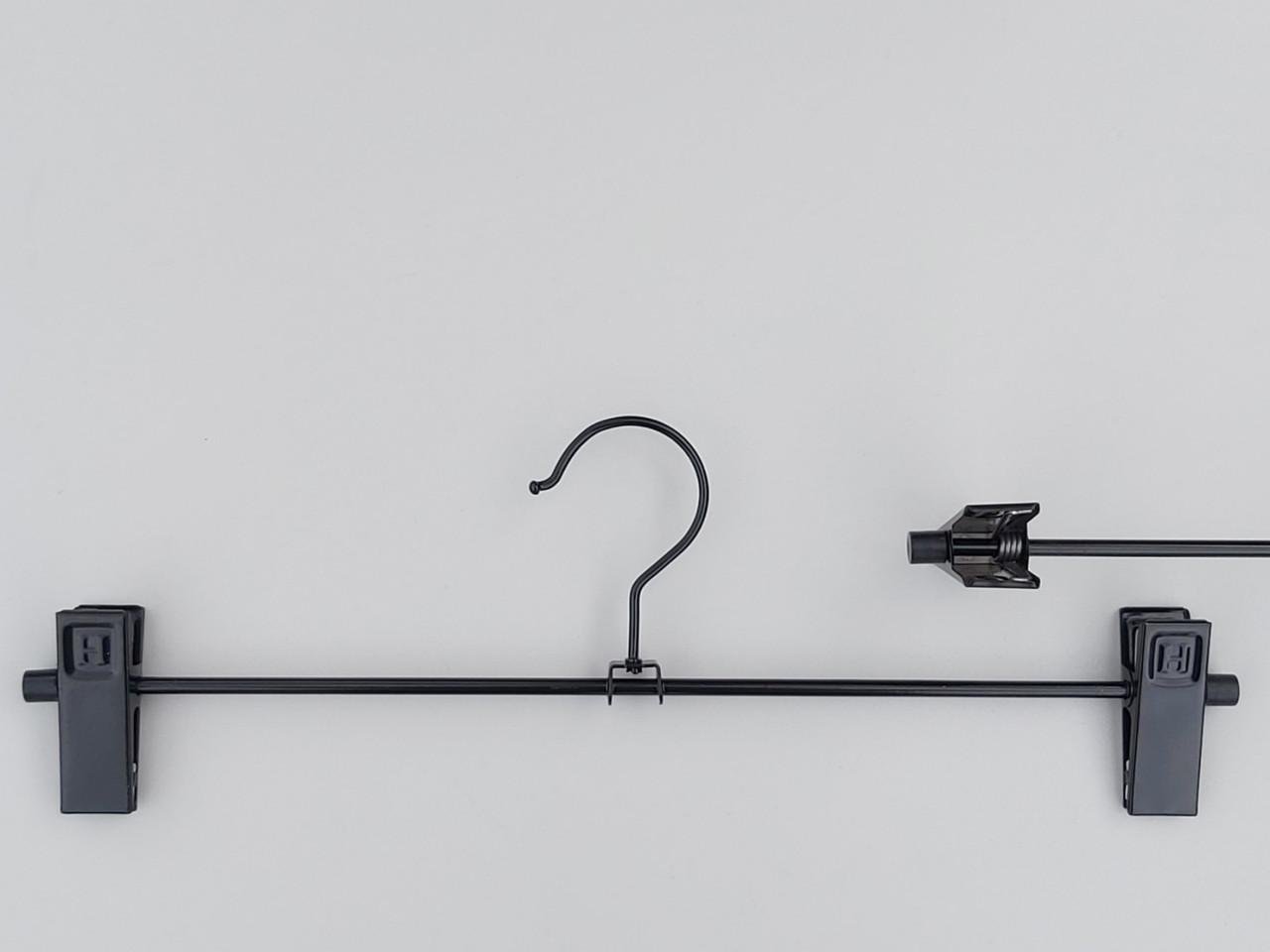 Плічка металеві для брюк і спідниць Hanger GLK36 36 см з прищіпками Чорний глянсевий (6038470)