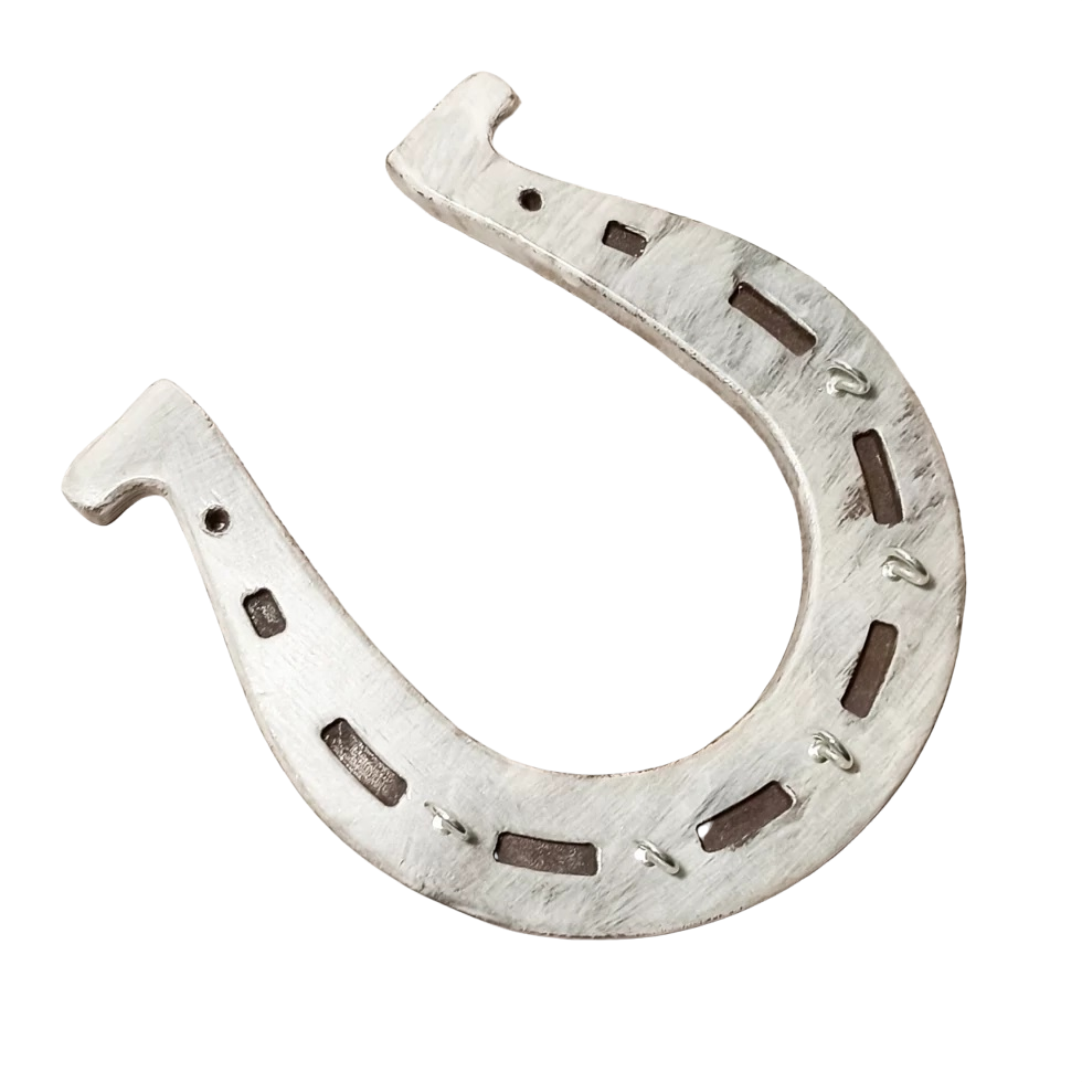 Настенная ключница-подкова из дерева ручной работы на 5 ключей (60396-Нов)