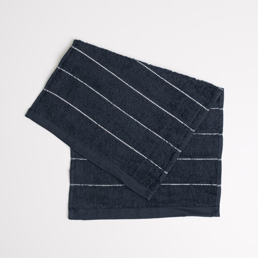 Кухонний рушник махровий GM Textile зі смужками 400 г/м2 30х50 см Чорний (rm400-50p-black)