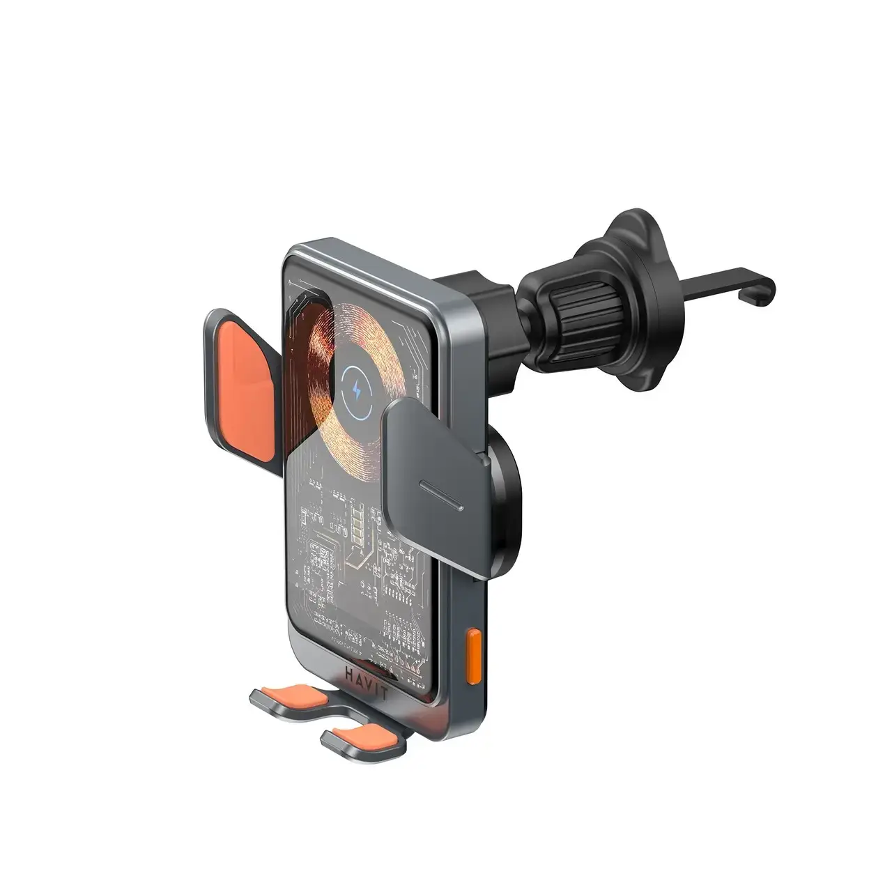 Держатель для телефонов в машину с беспроводной зарядкой Havit W3033 15W Black/Silver ( W3033)