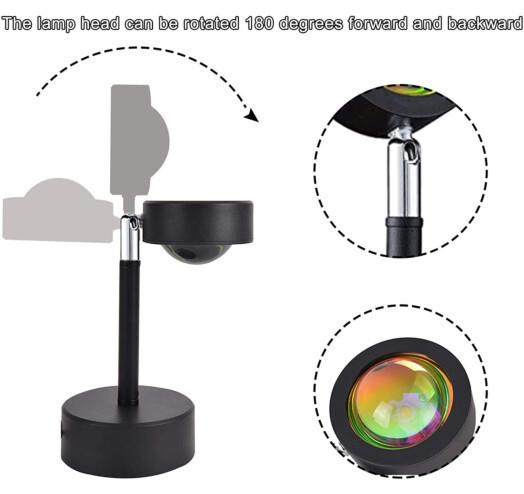 Лампа LED Sunset Lamp для селфи с еффектом солнца 23 см - фото 4 Лампа LED Sunset Lamp для селфи с еффектом солнца 23 см - фото 4