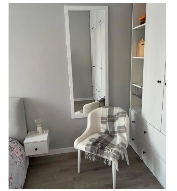 Зеркало настенное 1800 в полный рост в раме 1800х800 мм Белый (29371098)