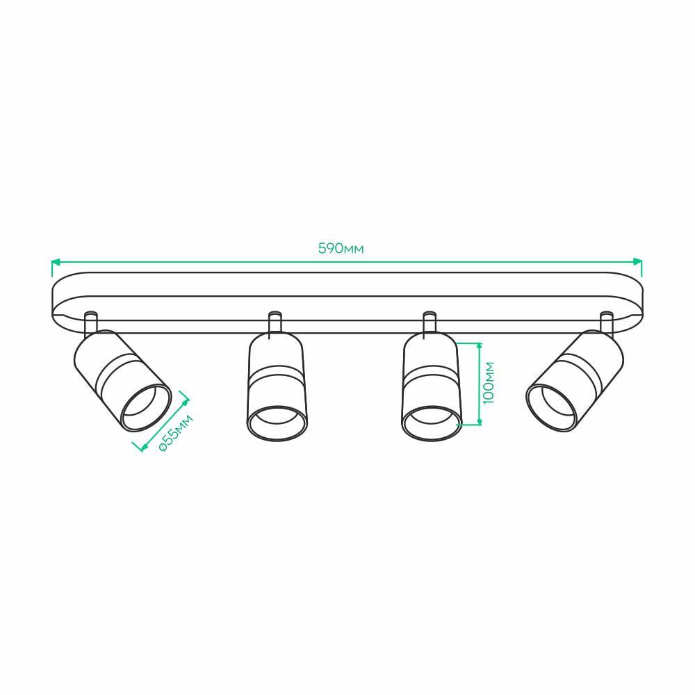 Светильник накладной поворотный ARDERO ML312-4 BAMBOO GU10 Черный/Хром - фото 2 Светильник накладной поворотный ARDERO ML312-4 BAMBOO GU10 Черный/Хром - фото 2