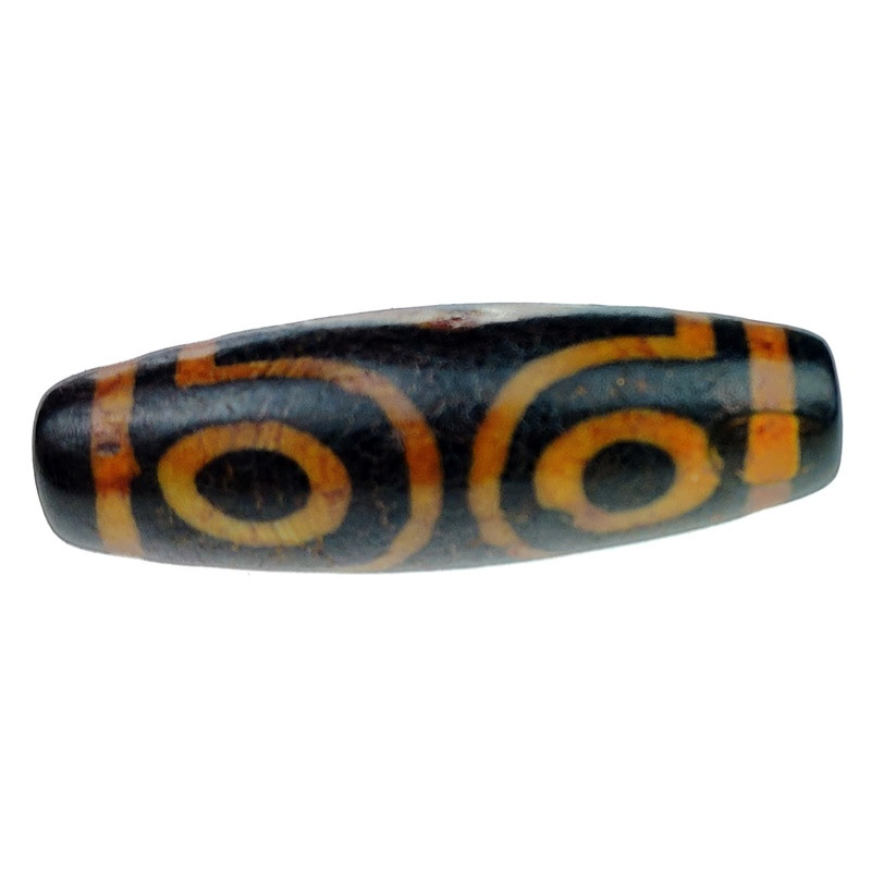 Намистина Дзі 3 очі 3 см Коричневий (C2075)