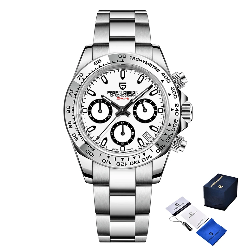 Наручний годинник Pagani Design PD-1727 Silver/White