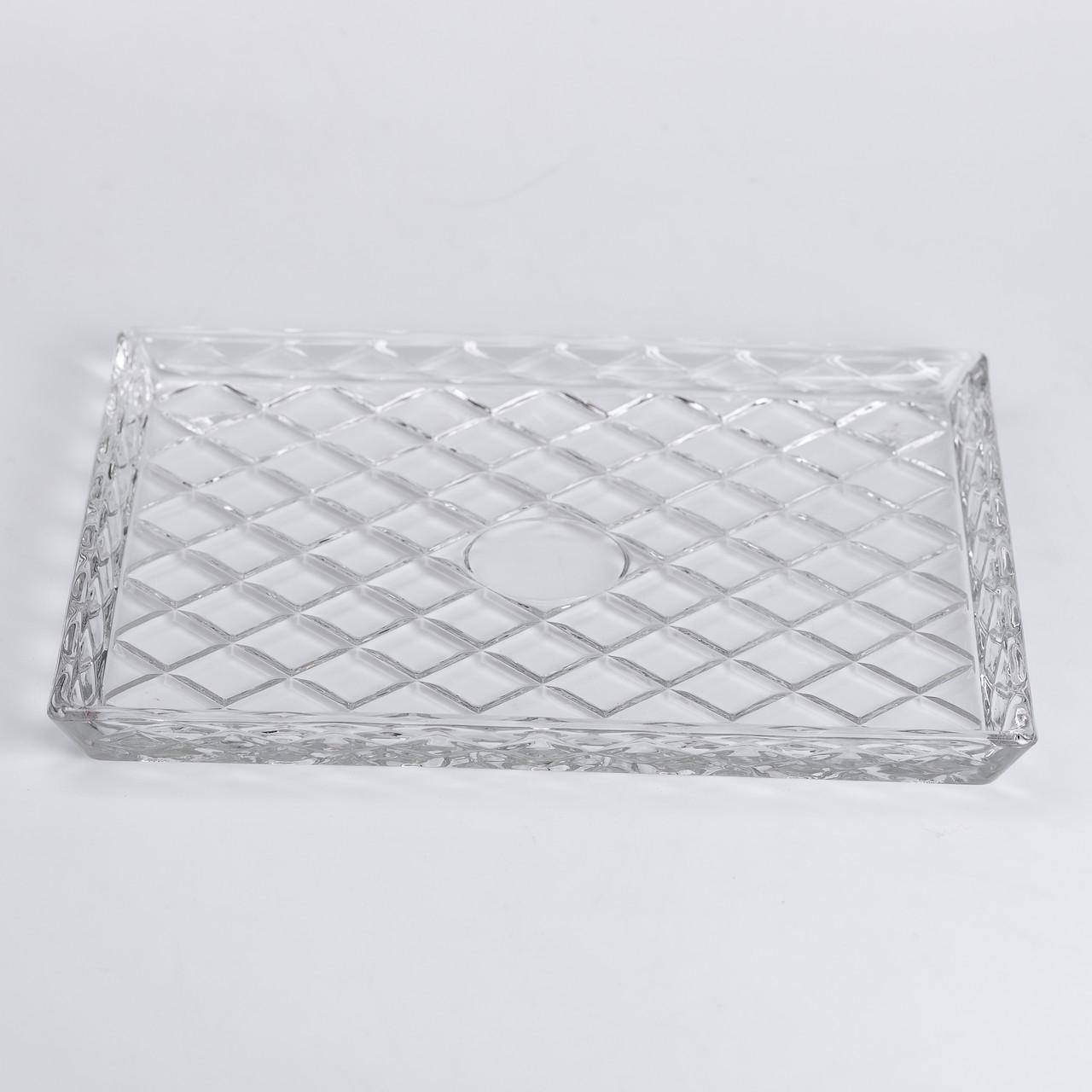 Блюдо для закусок Lirmartur скляне 24,5х20,5х2 см Прозорий - фото 3 Блюдо для закусок Lirmartur скляне 24,5х20,5х2 см Прозорий - фото 3