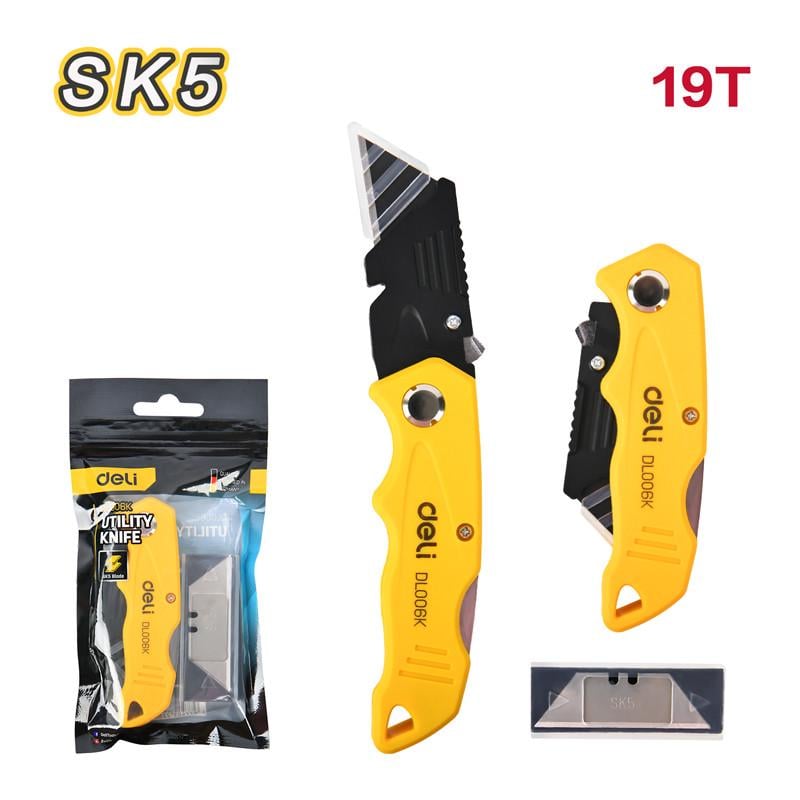 Канцелярський нiж Deli_Tools EDL006K 19T чорн (27207015) - фото 5