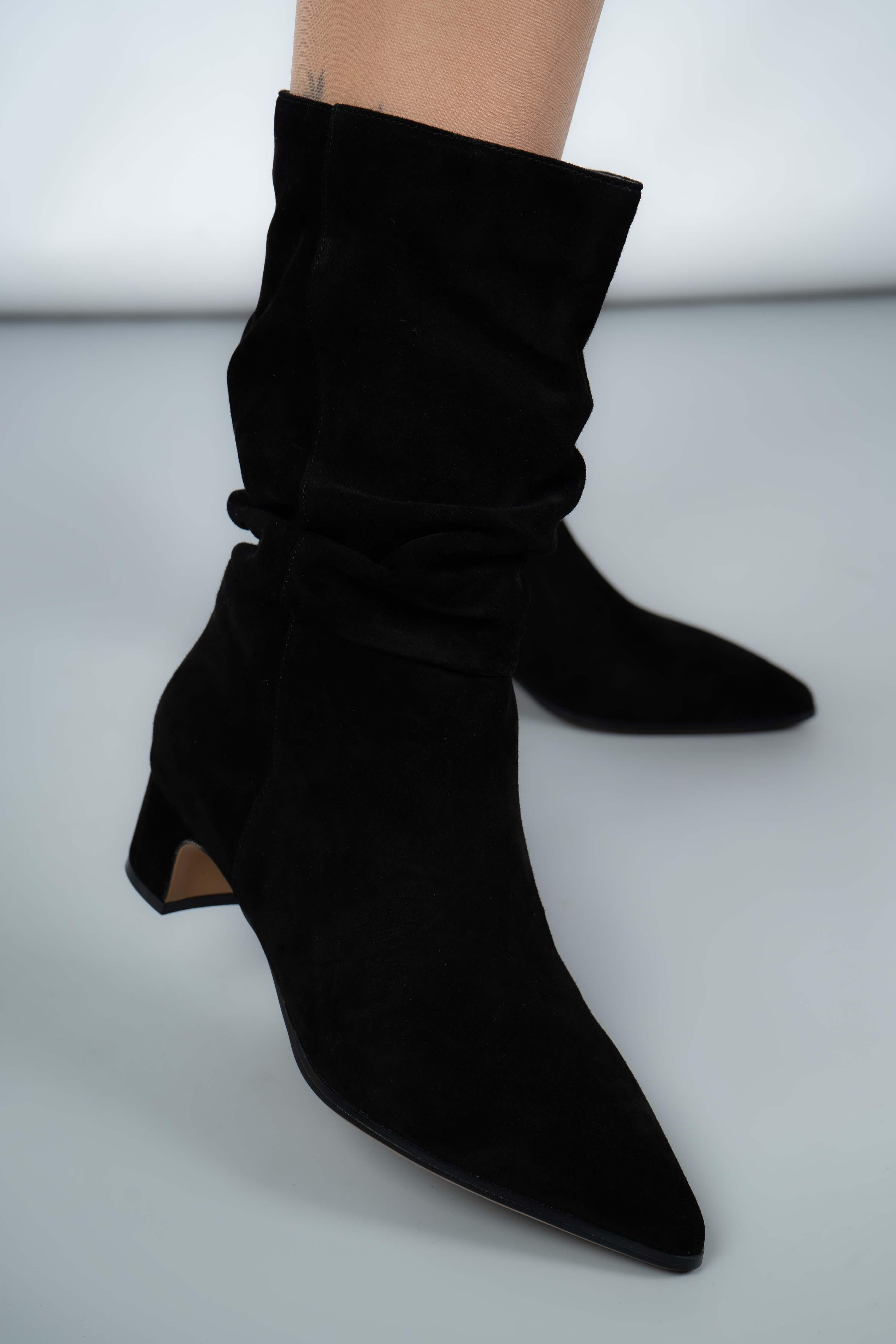 Ботинки женские Where Uwear D102-917-2 346714 натуральная замша р. 36 Черный (346714_36)