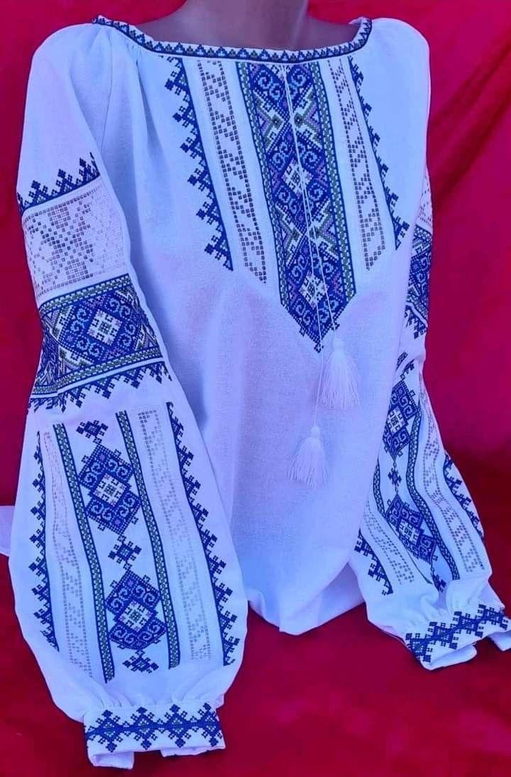 Вышиванка женская с длинным рукавом XL Белый (3792XL-52)