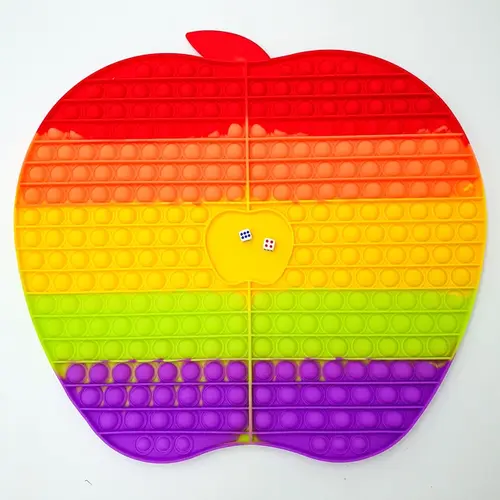 Игрушка-антистресс Pop It Пупырка с кубиками Яблоко 35х40 см (Z-1330330)
