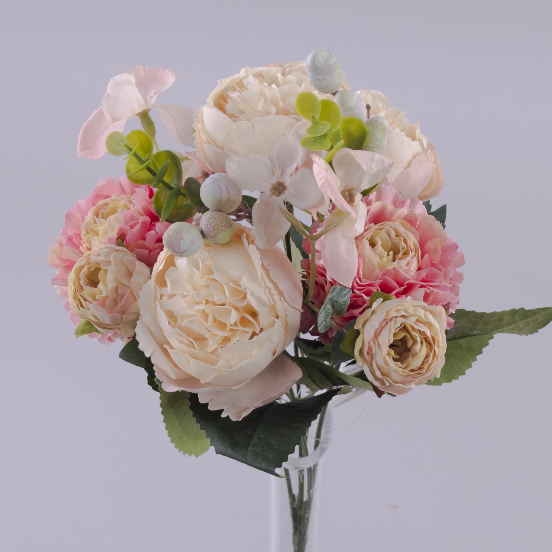 Букет пион и бархат с ивой (5034-1)