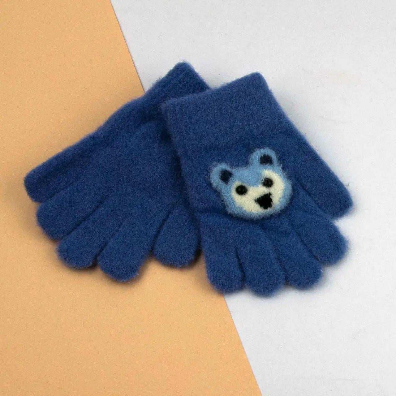 Детские перчатки зимние 1-3 года р. 17 Синий (24-8-010)