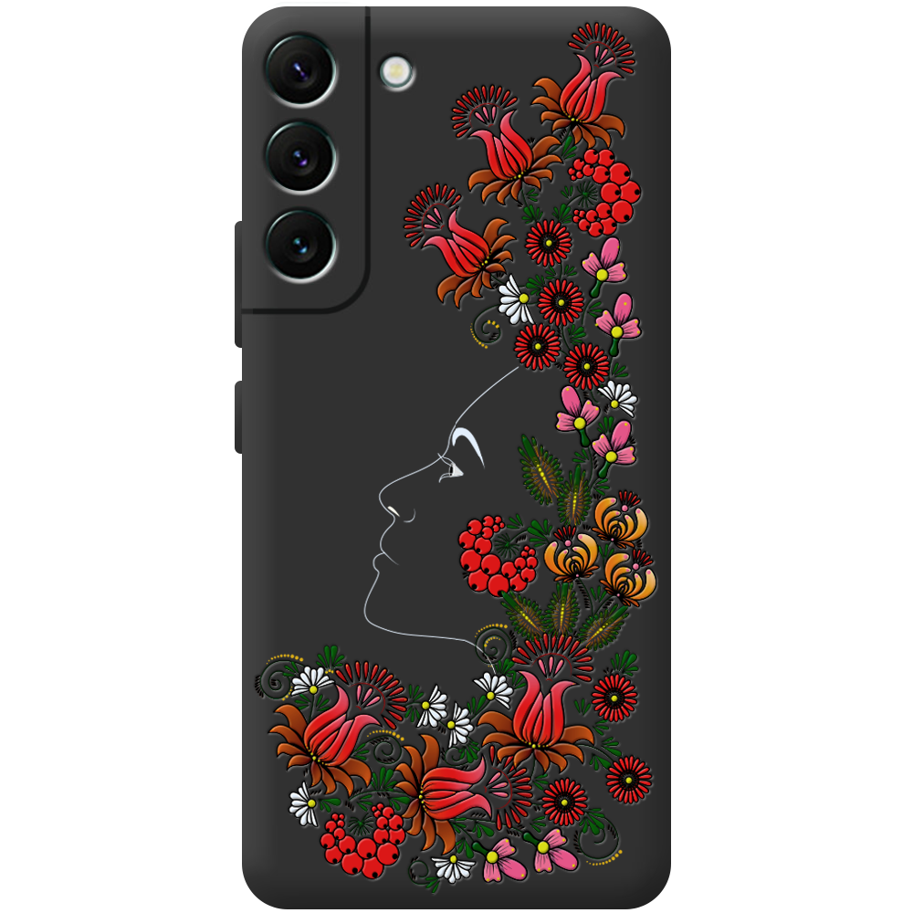 Чехол BoxFace Samsung Galaxy S22 (S901) 3D Ukrainian Muse Черный силикон (44180-bk64-44380)