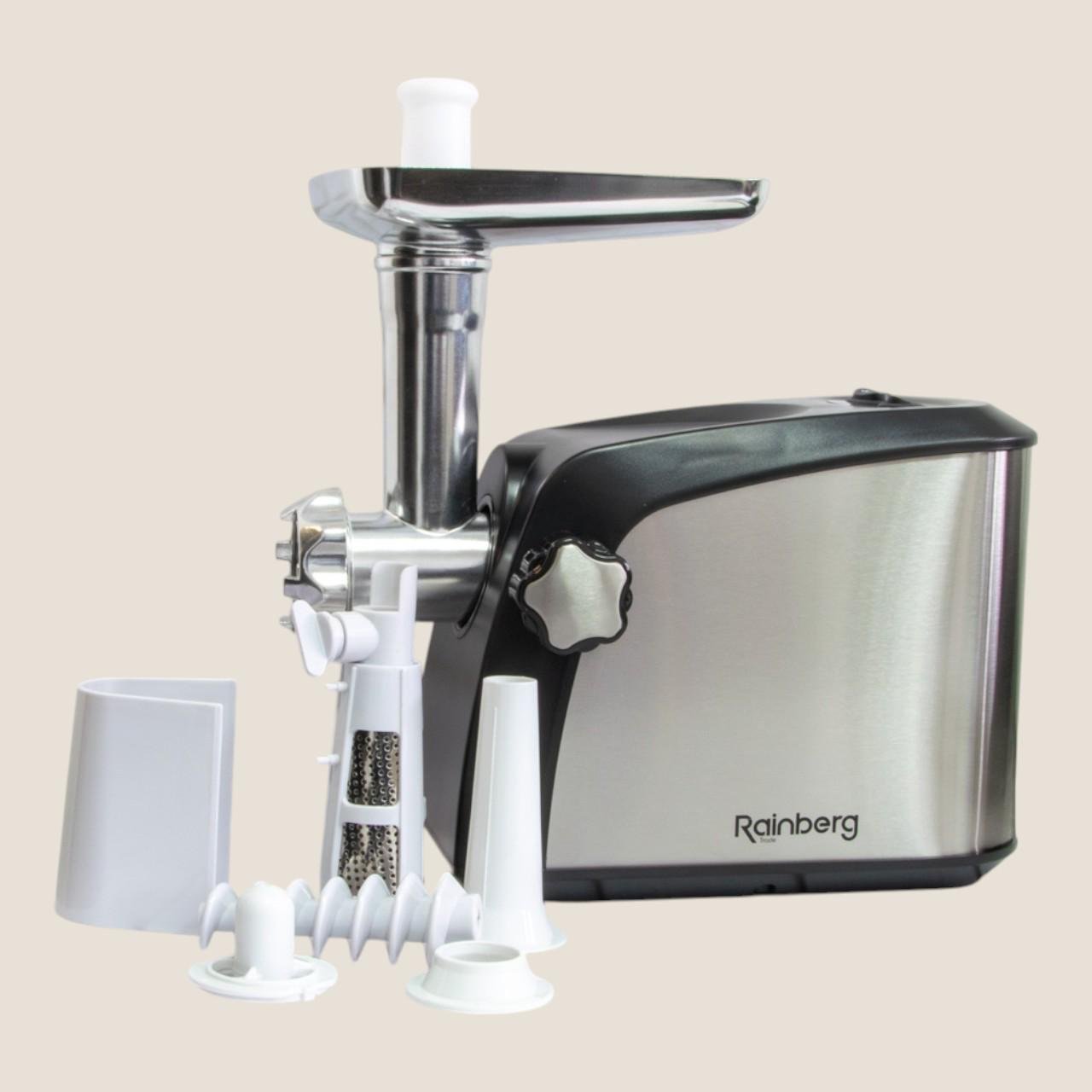 М'ясорубка Rainberg RB-673 із соковижималкою та насадкою для ковбас 3000 Вт