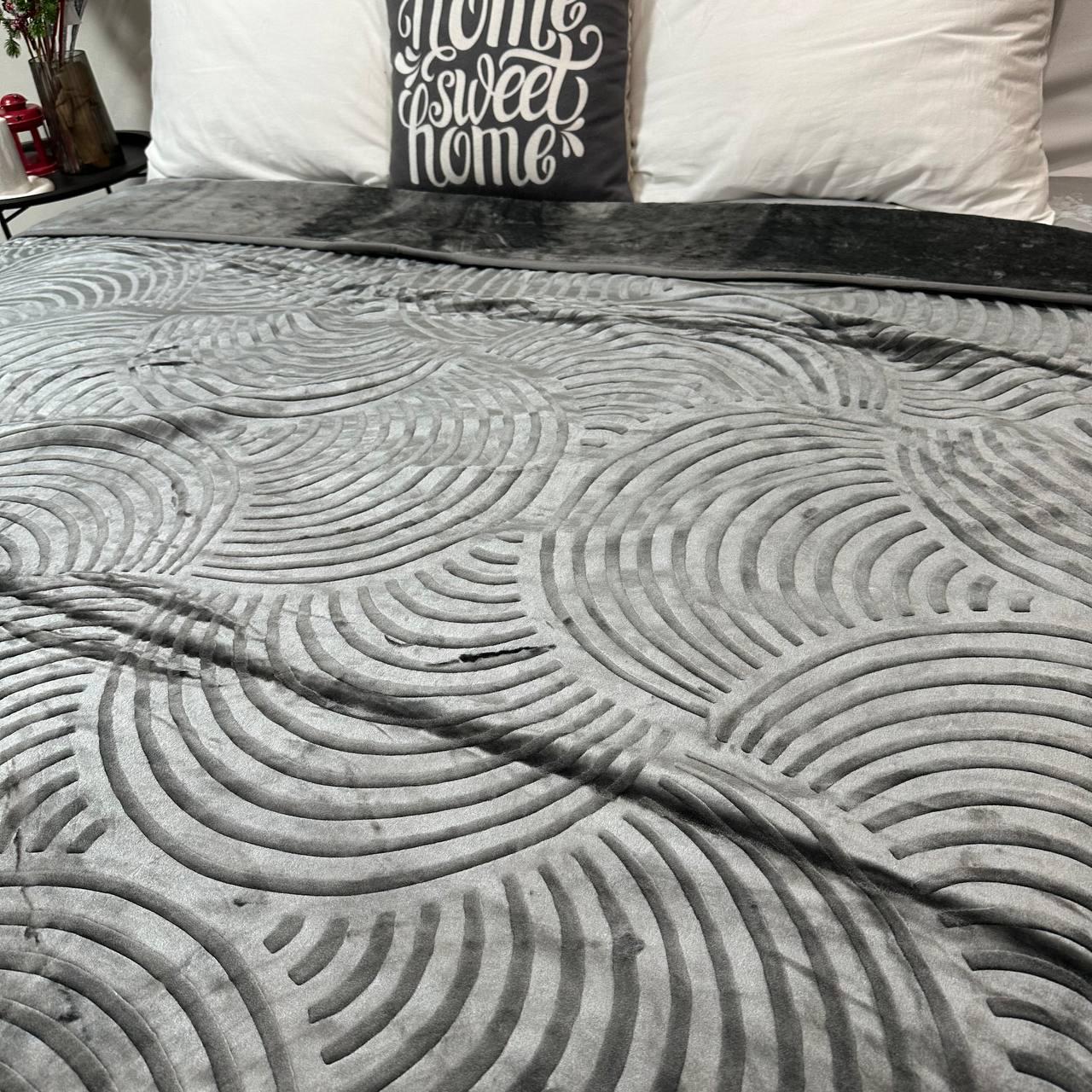 Покривало на ліжко акрилове 200x230 см Графітовий (P-акрил-15) - фото 8