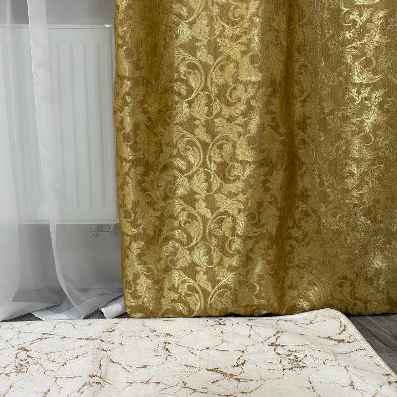 Шторы Севилья жаккардовые 1,5х2,7 м 2 шт. Золотой - фото 2 Шторы Севилья жаккардовые 1,5х2,7 м 2 шт. Золотой - фото 2