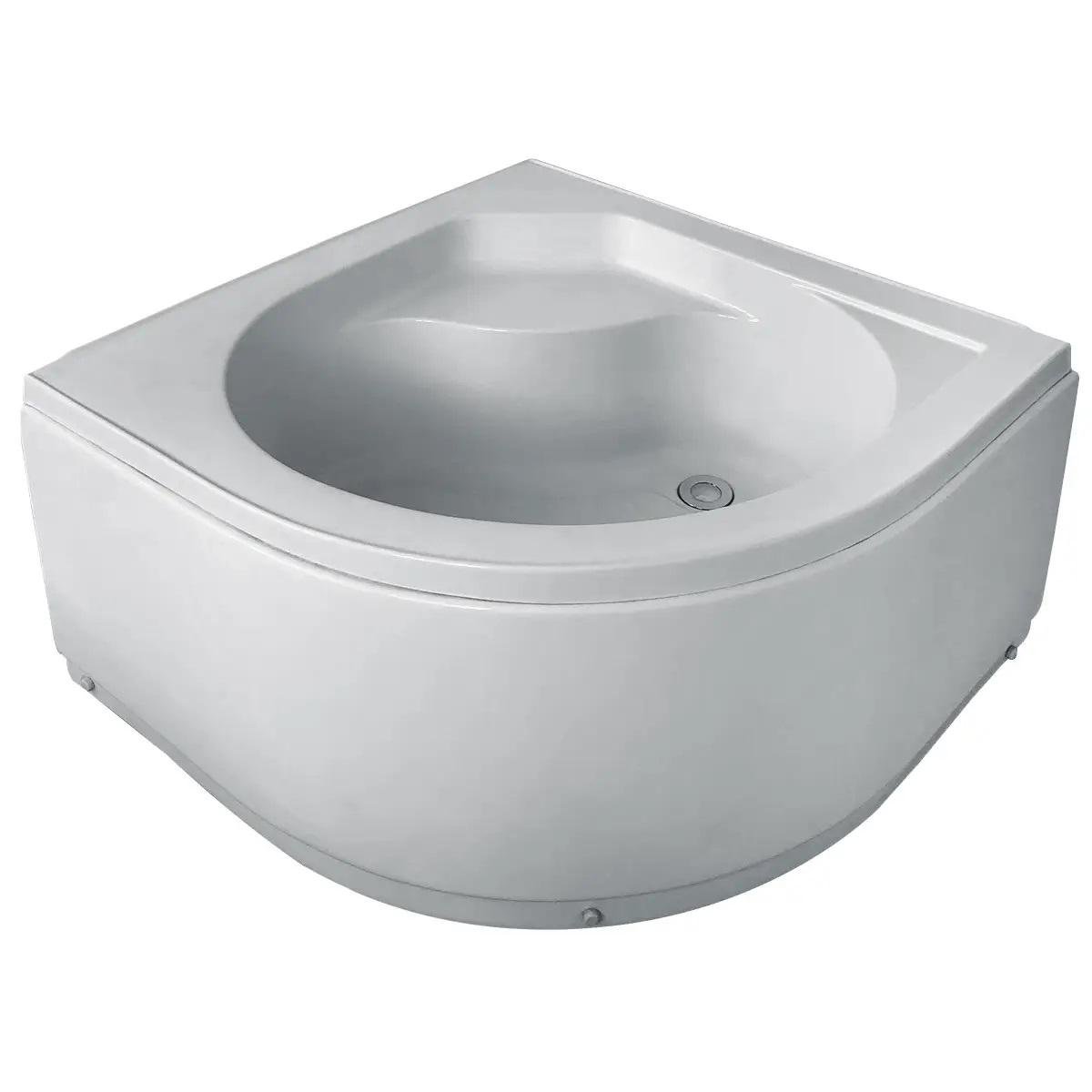 Душевой поддон акриловый полукруглый RJ 90RZ814 с сифоном 90х90х45 см