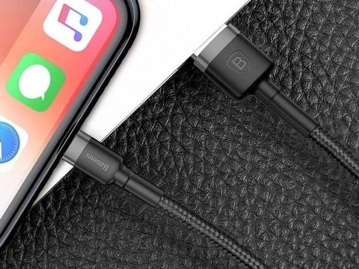 Кабель для швидкого заряджання BASEUS Cafule Cable USB для Type-C Quick Charge 3,0 3 A 1 м Black/Grey (CATKLF-BG1) - фото 4 Кабель для швидкого заряджання BASEUS Cafule Cable USB для Type-C Quick Charge 3,0 3 A 1 м Black/Grey (CATKLF-BG1) - фото 4