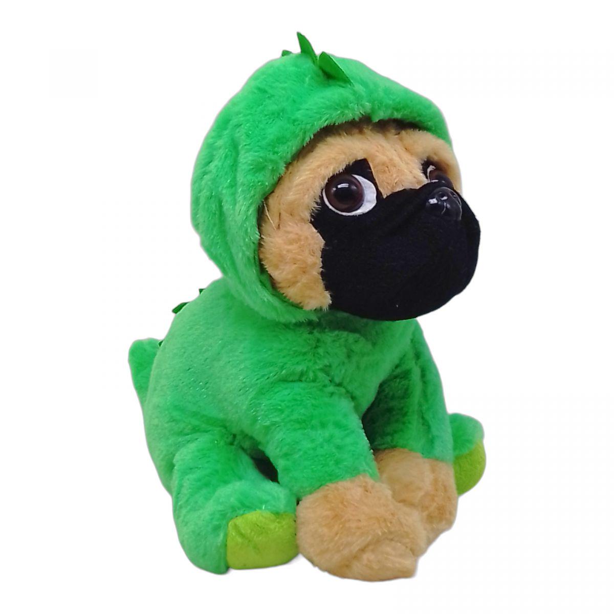 Мягкая игрушка Mic мопсик в костюме динозаврика (1-6-227447)