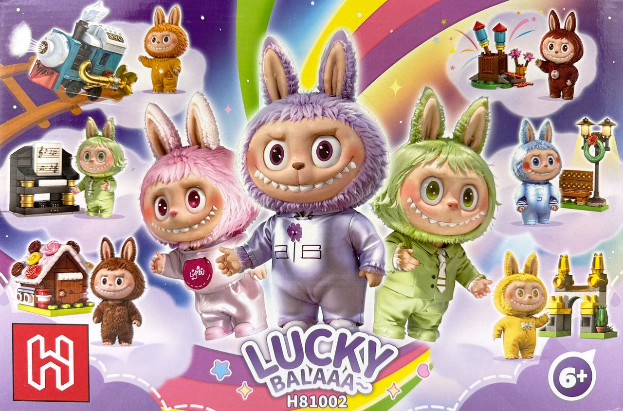 Набор конструкторов Lucky Labubu 8в1 300 деталей (H81002)