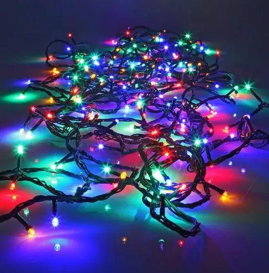Гирлянда светодиодная нить 100 led Rice 8 режимов с RGB свечением 9 м