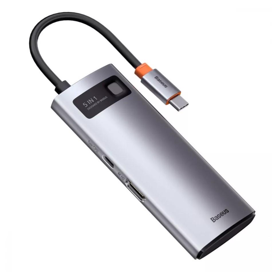 Концентратор USB-хаб Baseus Metal Gleam Series 5-in-1 30Hz Version/Type-C to USB3.0х3, 4K/HDMI - фото 3 Концентратор USB-хаб Baseus Metal Gleam Series 5-in-1 30Hz Version/Type-C to USB3.0х3, 4K/HDMI - фото 3