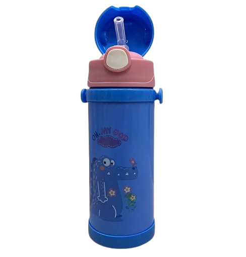 Термос поильник детский с трубочкой и ремешком Crocodile 350 мл - фото 4 Термос поильник детский с трубочкой и ремешком Crocodile 350 мл - фото 4