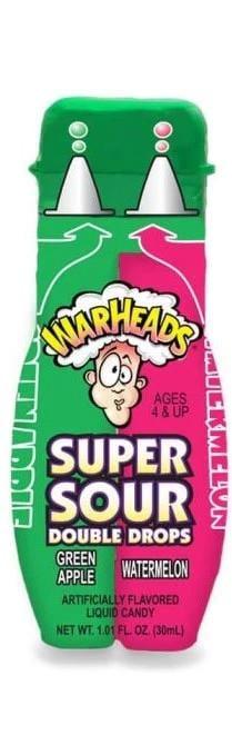 Цукерка рідка Warheads Super Sour Double Drops Green Apple and Watermelon 30 мл (1836805576)