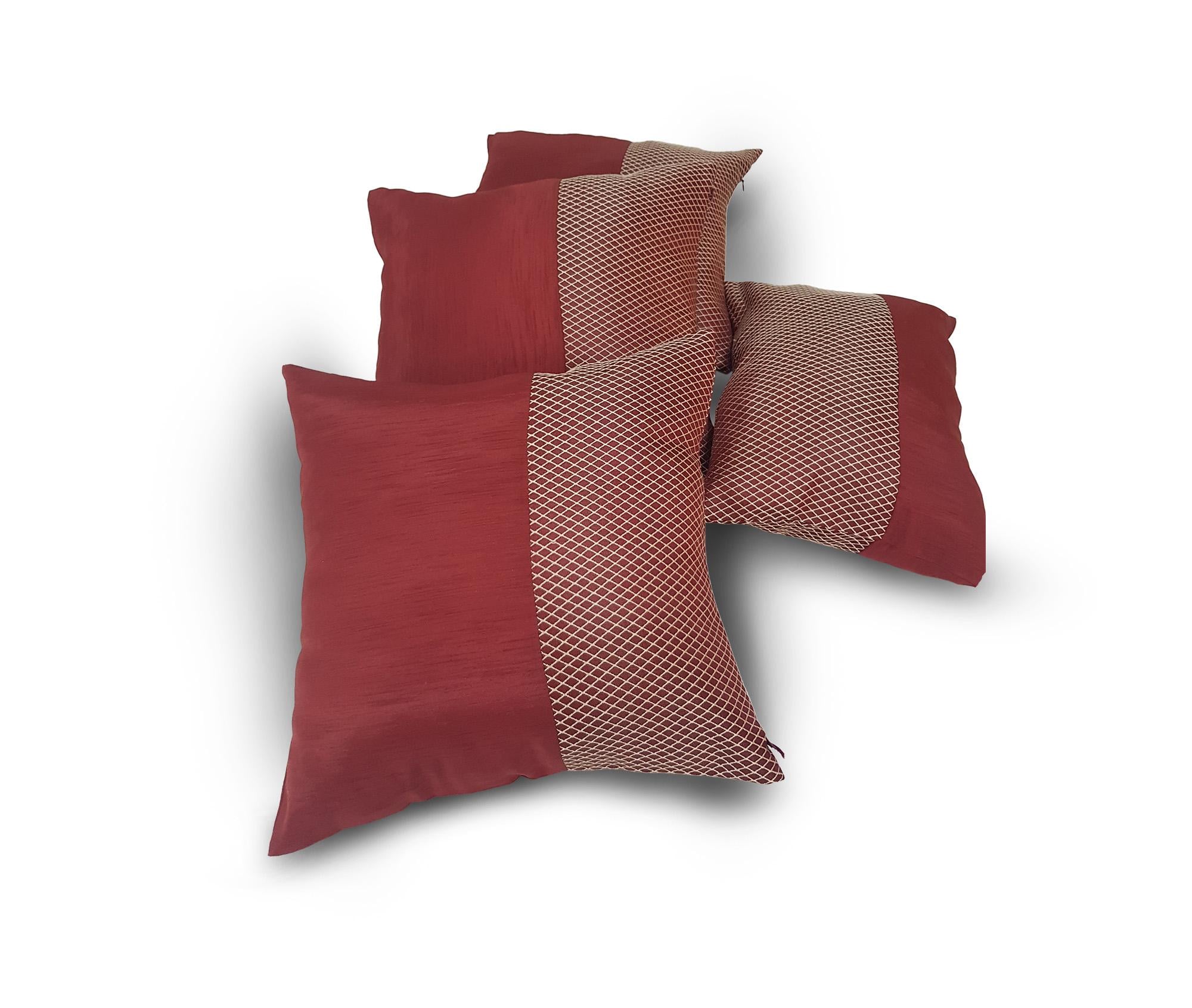 Комплект декоративных подушек Firanka Ромбик 40х40 см 3 шт. 40х28 1 шт. Бордовый (п_0120) Комплект декоративных подушек Firanka Ромбик 40х40 см 3 шт. 40х28 1 шт. Бордовый (п_0120)