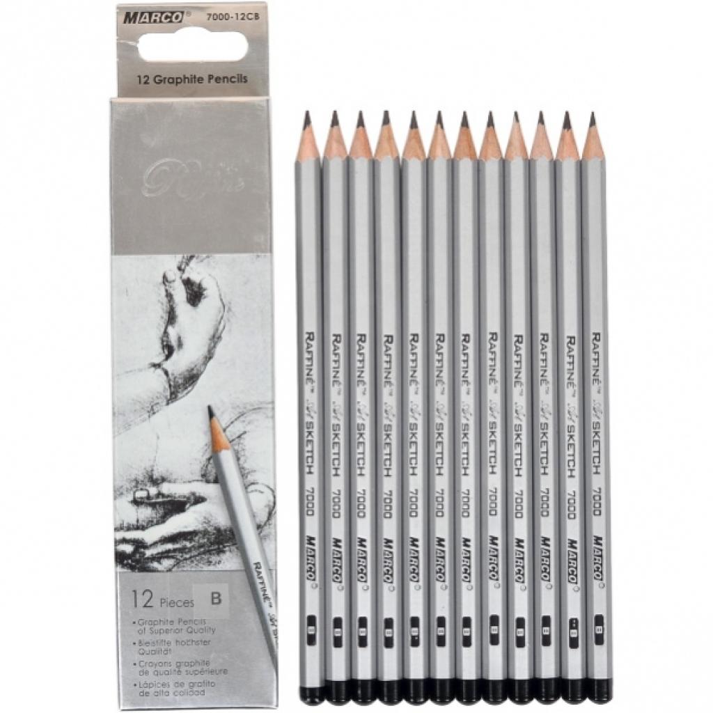 Набор карандашей чернографитных MARCO Raffine ART 12 шт. (7000/12-H)