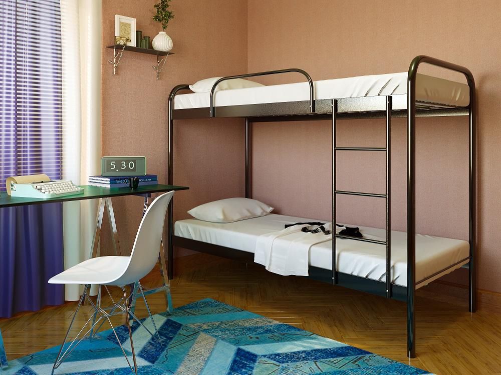 Ліжко металеве двоярусне Релакс Дуо 200х90 см Чорний (43987639746783964062769424) - фото 2 Ліжко металеве двоярусне Релакс Дуо 200х90 см Чорний (43987639746783964062769424) - фото 2