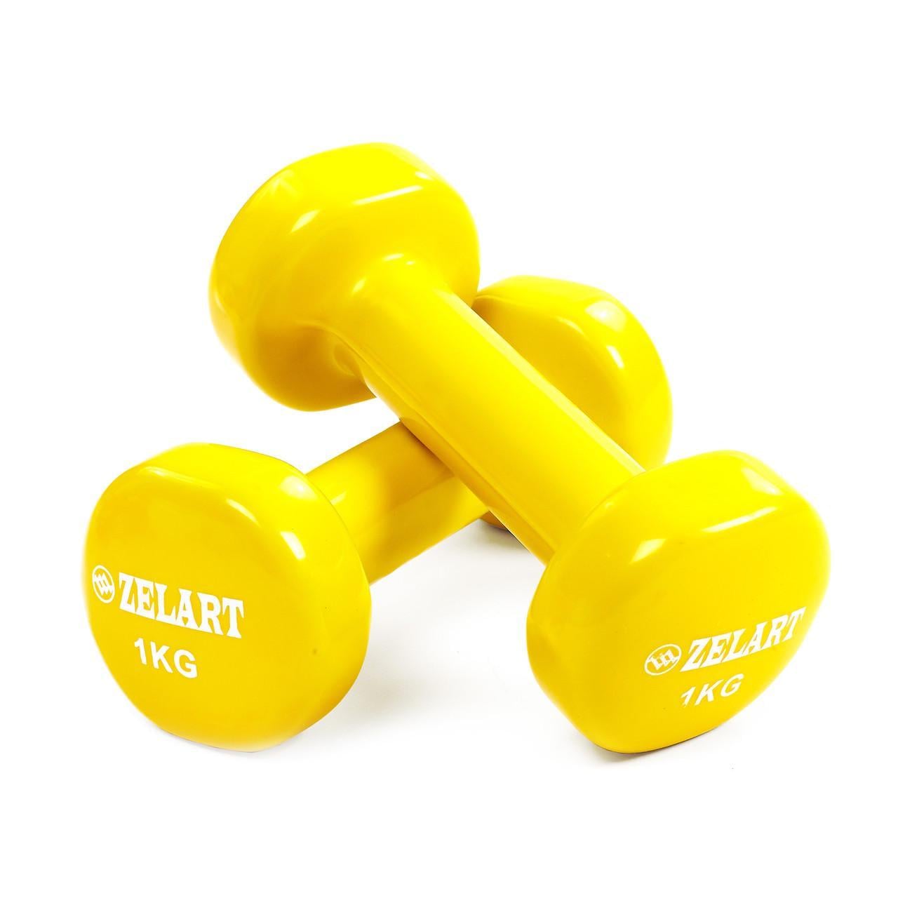 Набір гантелей для фітнесу Zelart Beauty TA-5225-1 з вініловим покриттям 2 шт./1 кг (28854489)