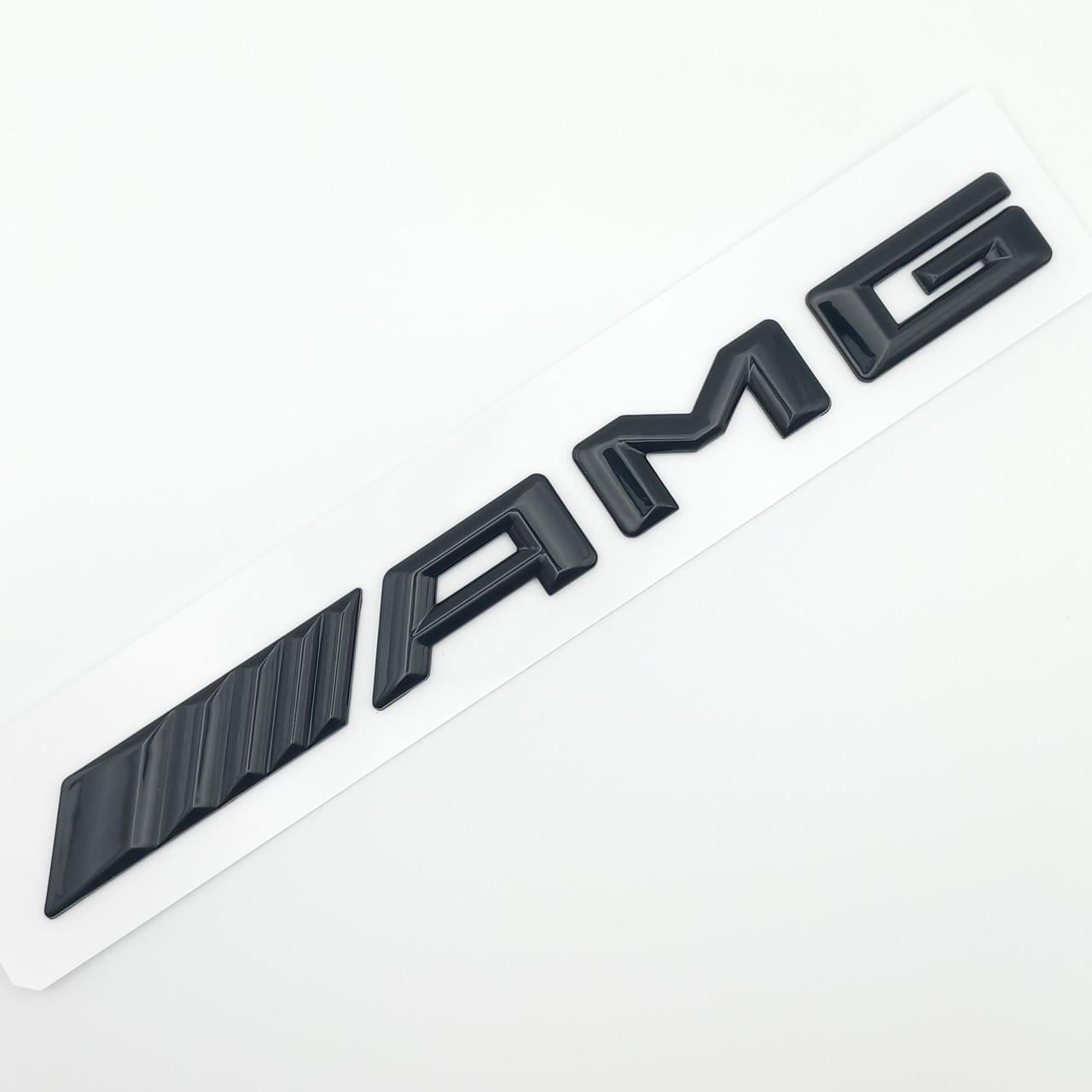Эмблема надпись AMG Mercedes Benz 2014-2017 года ABS 18,9х1,8 см Черный глянцевый (2679538482)
