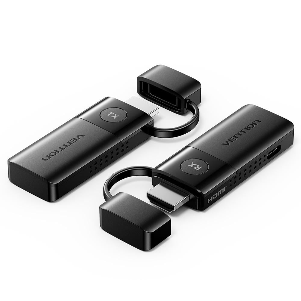 Экстендер HDMI беспроводной Vention 1 TX/1 RX до 50 м дублирование и расширение экрана Черный (ADKB0)