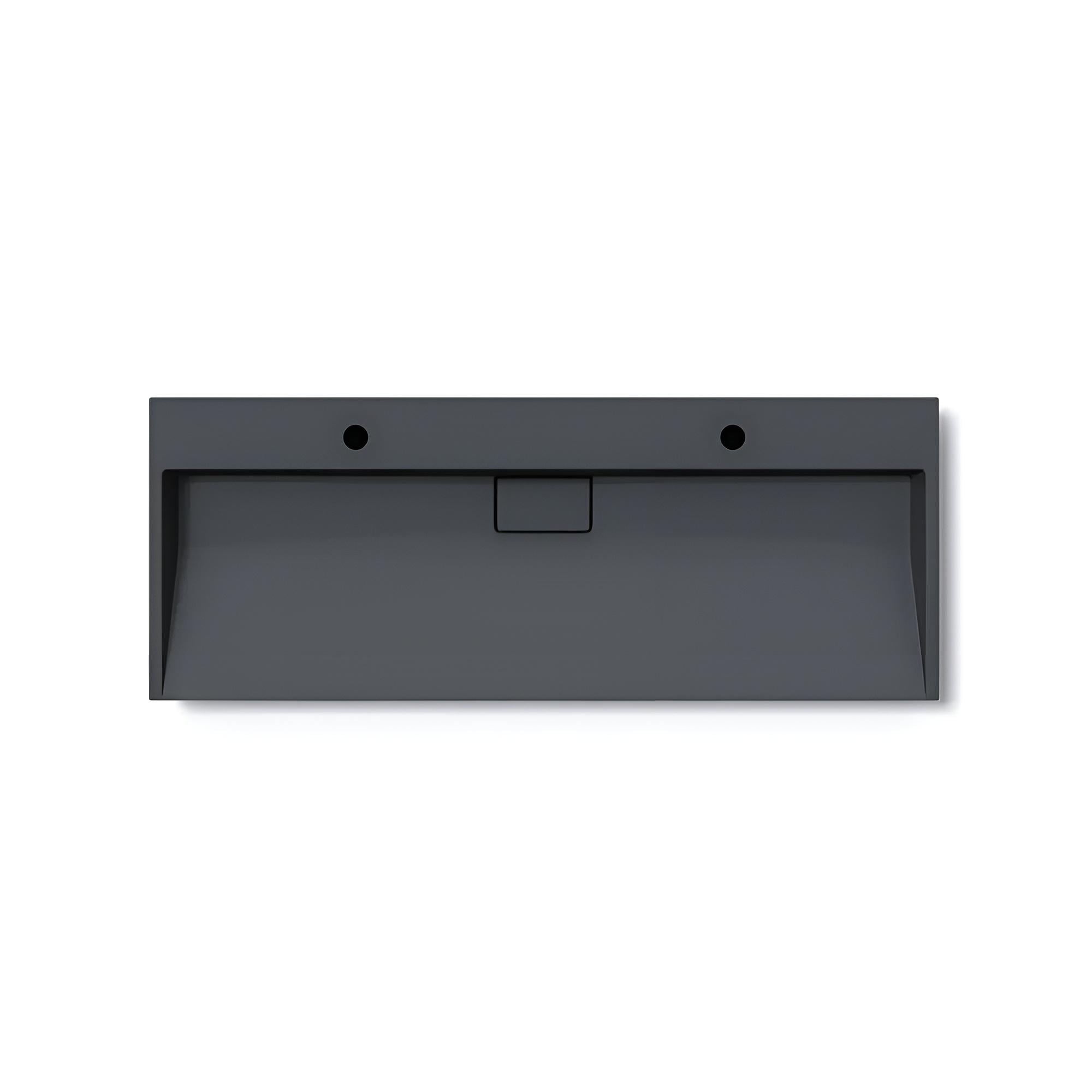 Умывальник подвесной VBI Este 1200x460 2/O прямоугольный, чёрный (VBI-019930) Умывальник подвесной VBI Este 1200x460 2/O прямоугольный, чёрный (VBI-019930)