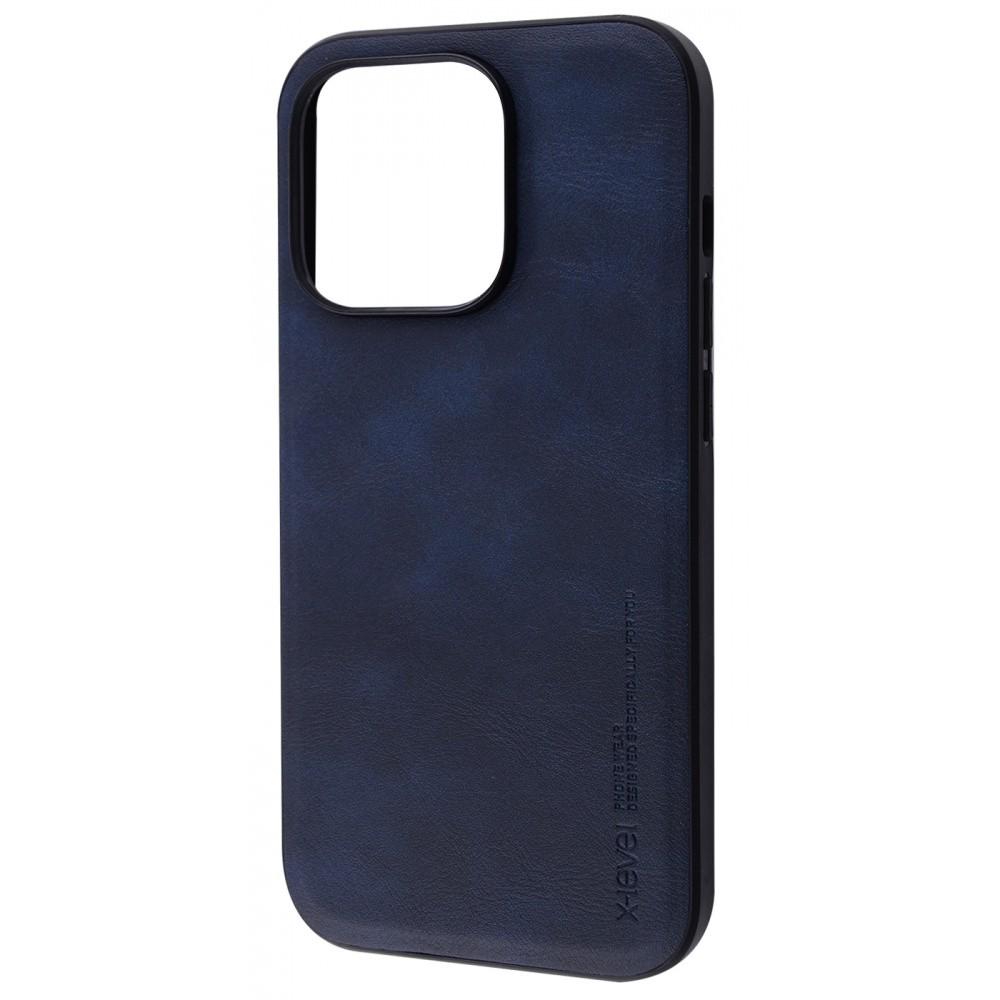 Чохол однотонний X-Level EARL III (TPU+PU) iPhone 14 Plus blue
