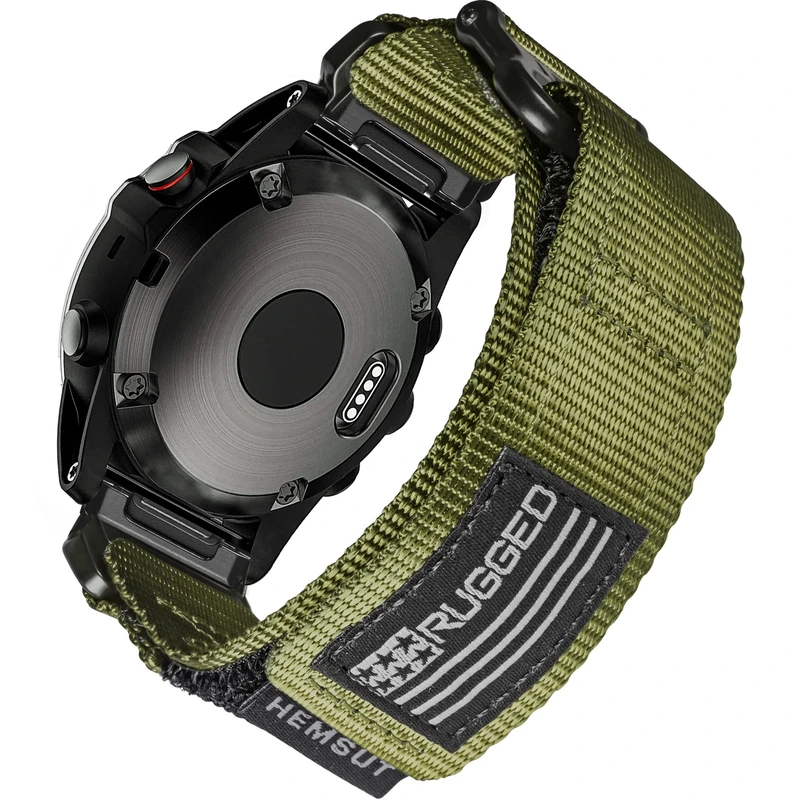 Ремінець для годинника Hemsut HGA125 Super Rugged Garmin 22 мм Green (4157)