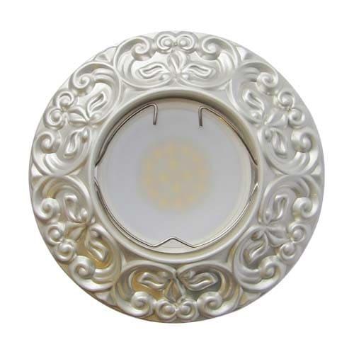 Точковий світильник врізний Feron CD004 MR16 GU5.3 50W круг Срібний (09287)