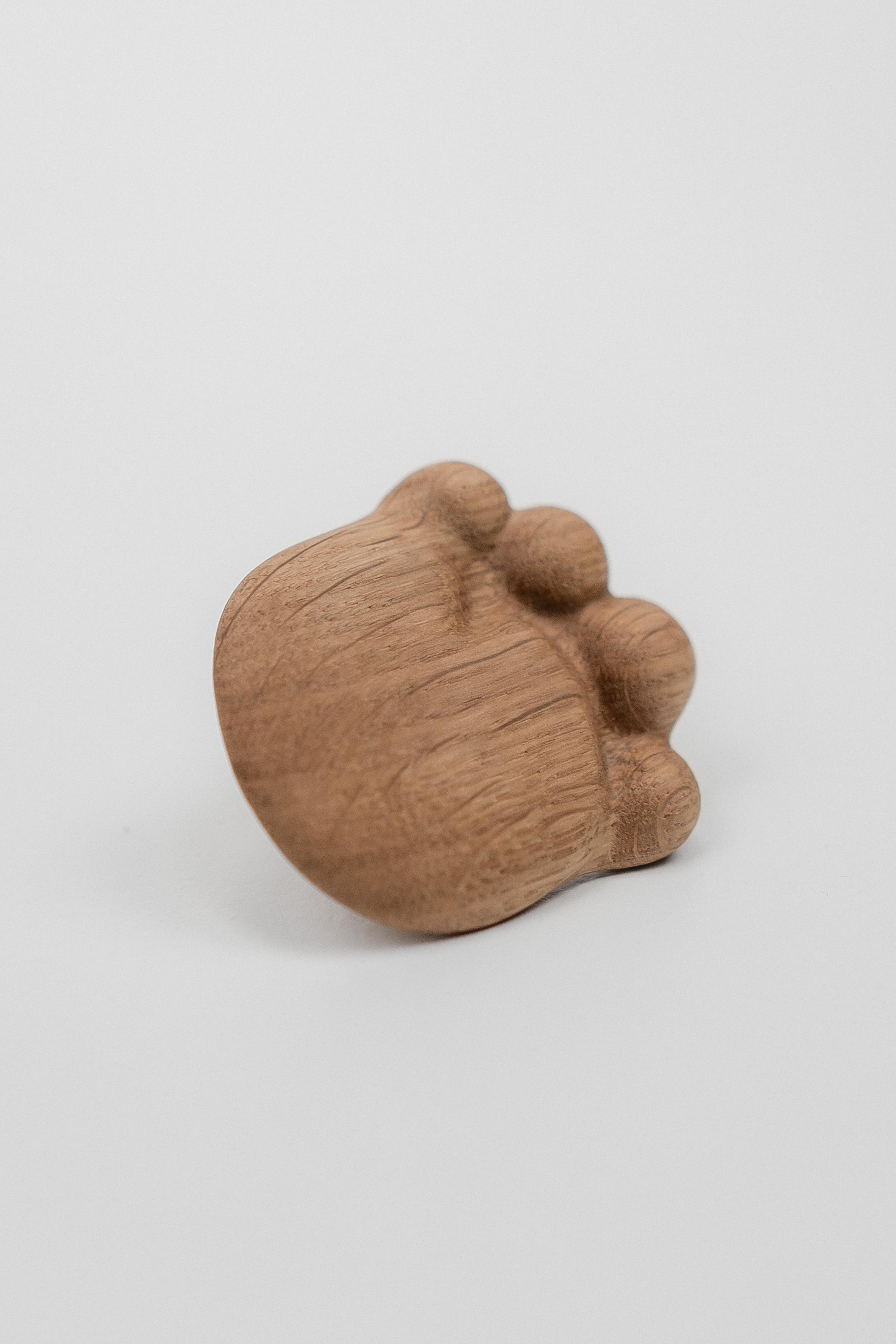 Ручка мебельная деревянная Paw Oak 52 мм Дуб (33968611)