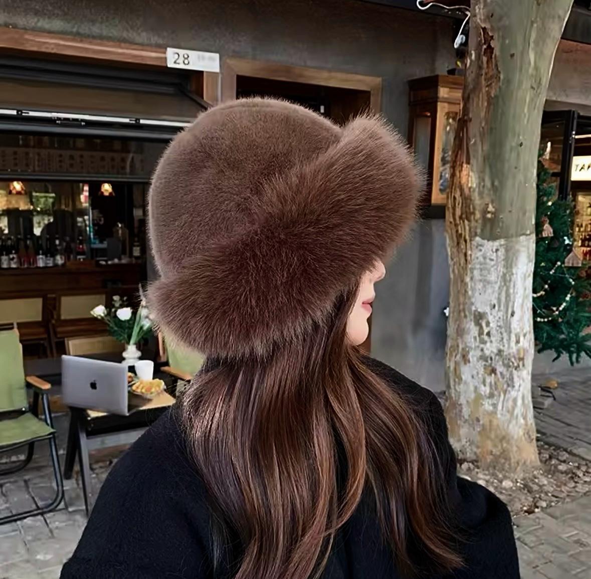 Шапка жіноча Wuke монгольська плюшева one size Коричневий - фото 4 Шапка жіноча Wuke монгольська плюшева one size Коричневий - фото 4