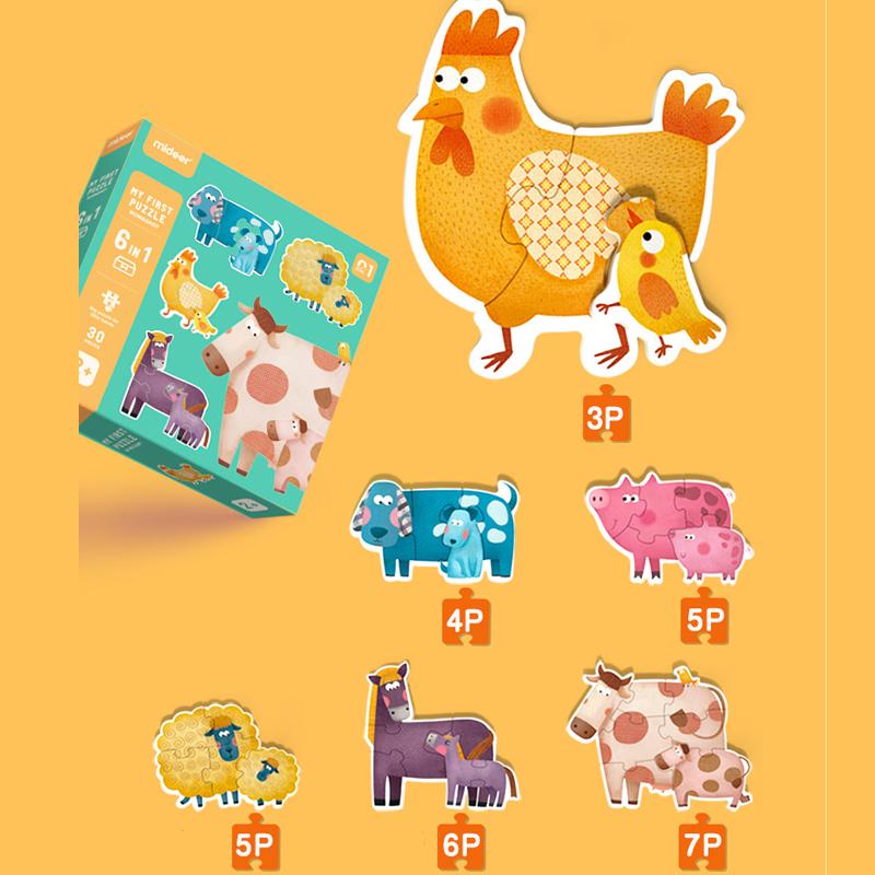 Пазлы Mideer Mum&Baby 6в1 - фото 2 Пазлы Mideer Mum&Baby 6в1 - фото 2